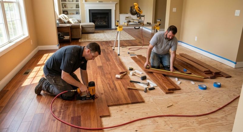 Cherry Floor Installation in Laurel, MD