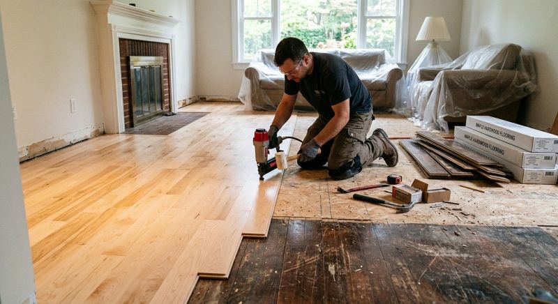 Maple Flooring Installation in Highland, MD