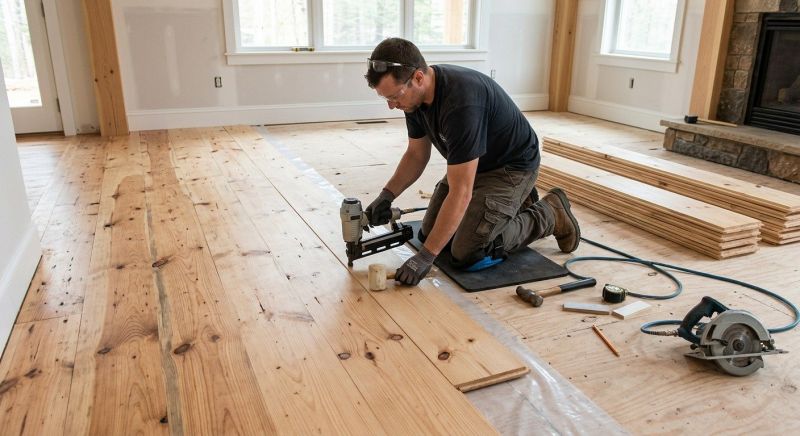 Pine Floor Installation in Howard County, MD