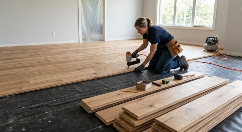 Wide Plank Floor Installation in Howard County, MD